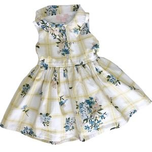 ME Mila and Emma Plaid Flower Dress  12M